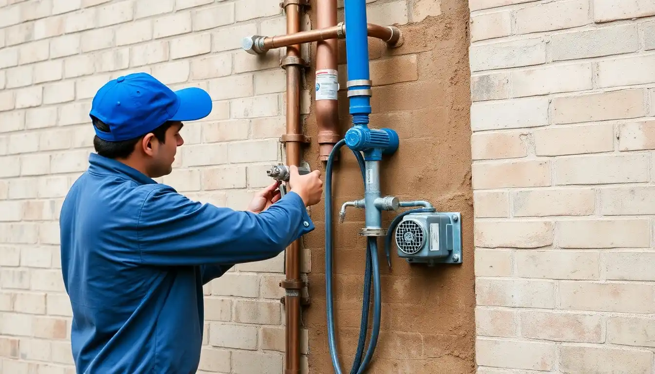 Reparação de canalizações para resolver falta de pressão na água