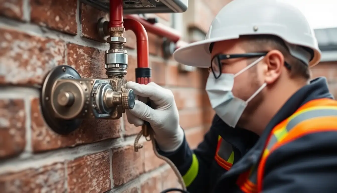 Reparo de fuga de gás